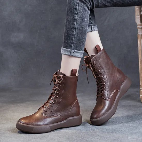 Giày boot nữ Shoe mắt cá chân Martin mùa Đông