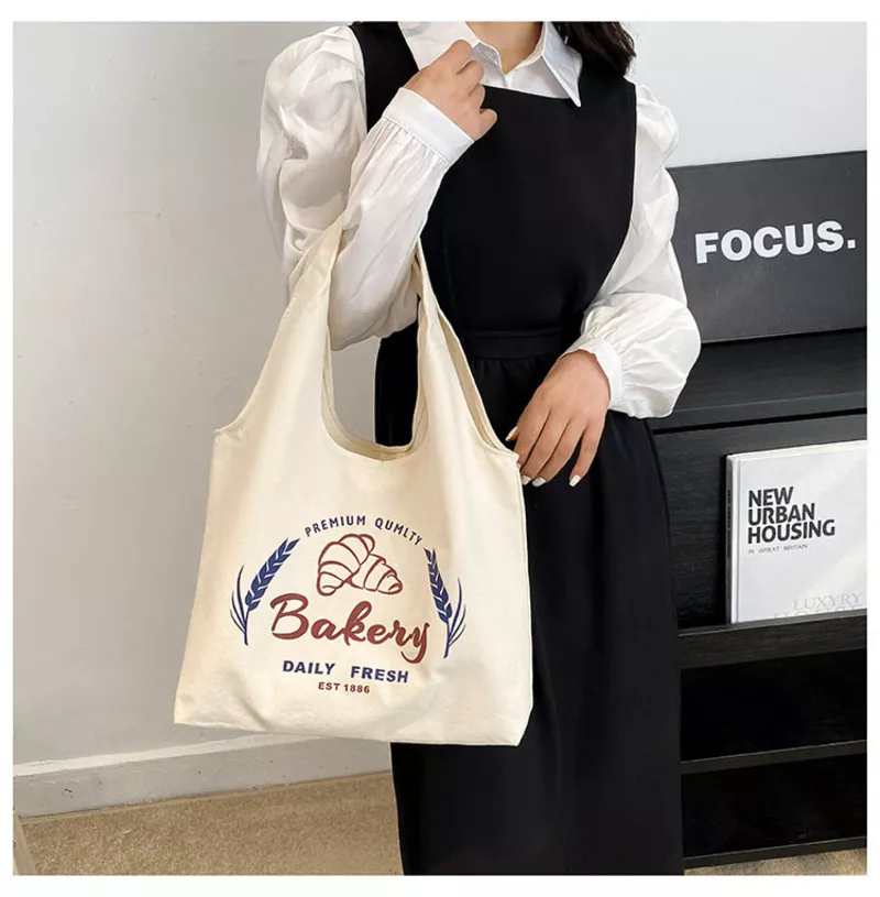 Túi Tote Canvas Mềm, Tiện Lợi