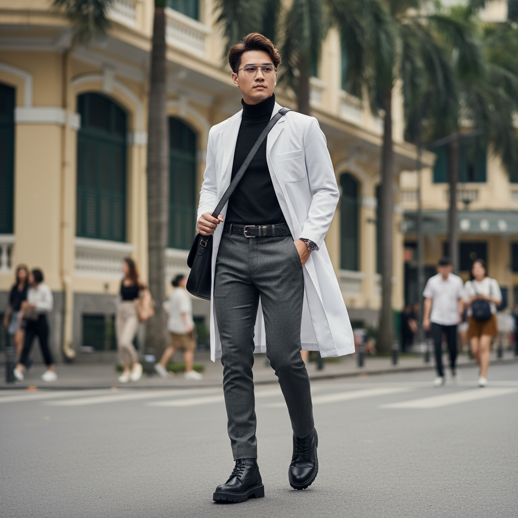 Áo blouse trắng cho nam: Sự kết hợp giữa chuyên môn và thời trang
