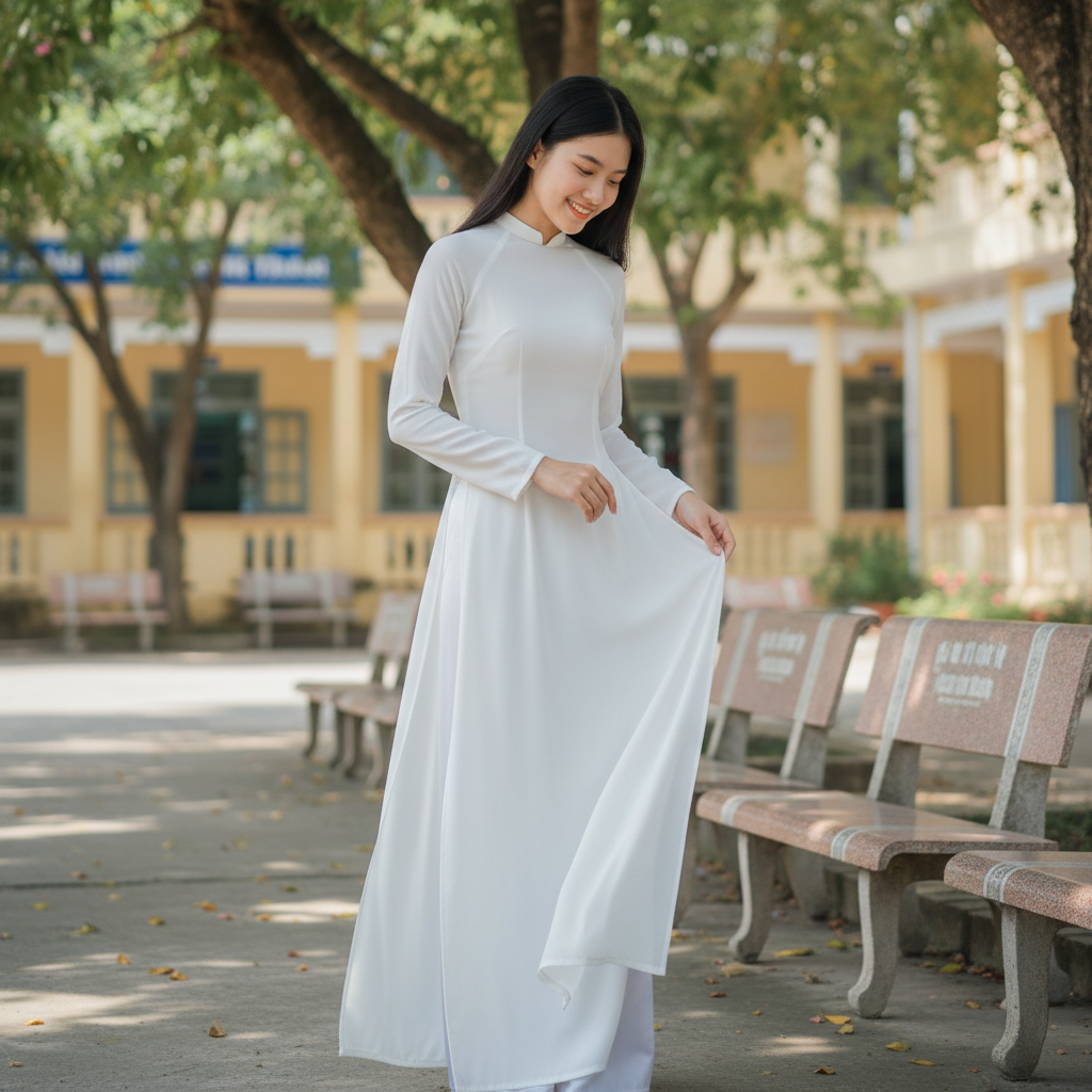 Cách chọn vải may áo dài học sinh vừa trắng vừa bền, không bị mỏng