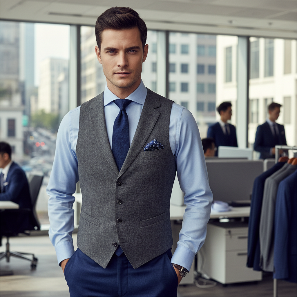 Cách phối áo gile nam lịch lãm cho các quý ông công sở