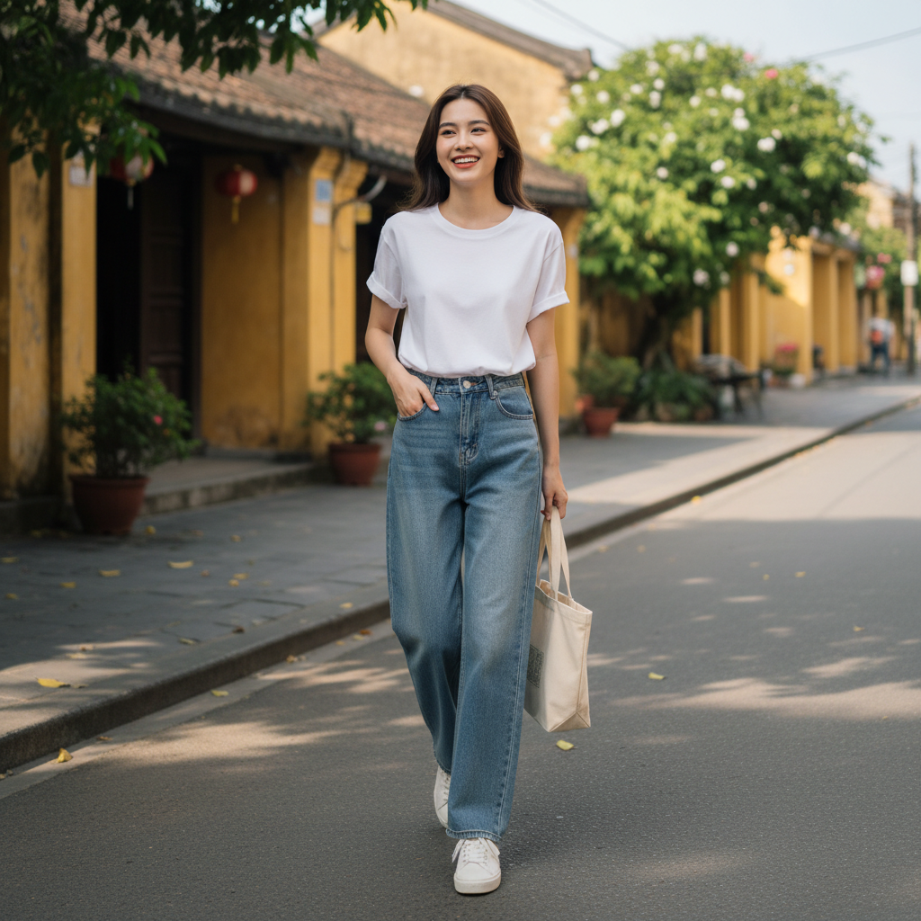 Áo phông nữ cotton: Sự thoải mái tối đa cho ngày dài năng động