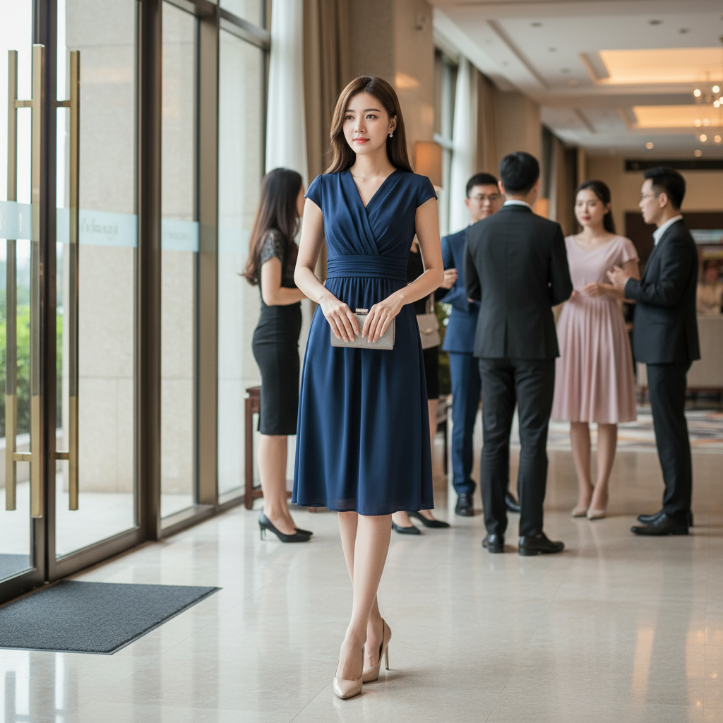 Cách chọn đầm dự tiệc công sở để vừa sang trọng vừa đúng mực