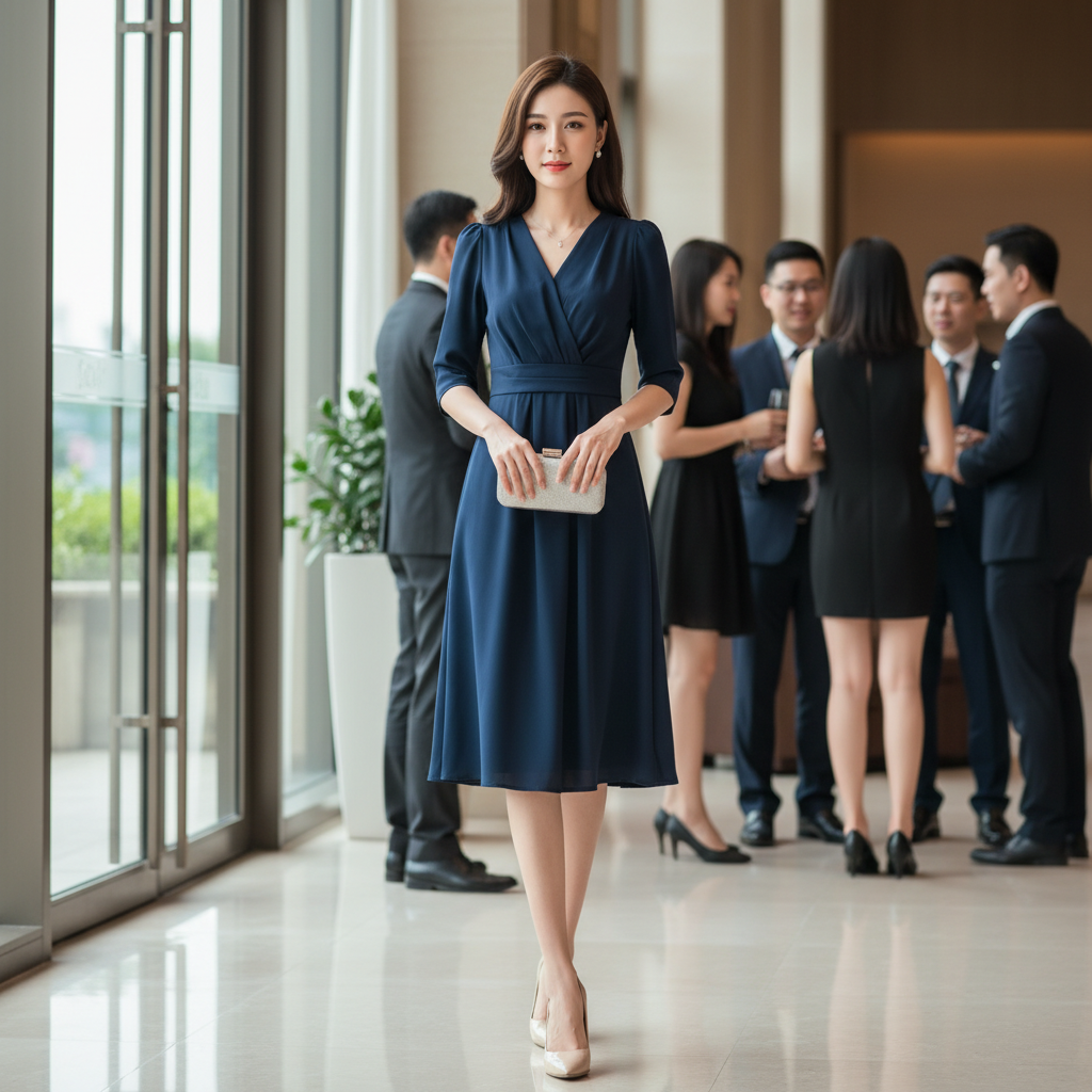 Cách chọn đầm dự tiệc công sở để vừa sang trọng vừa đúng mực