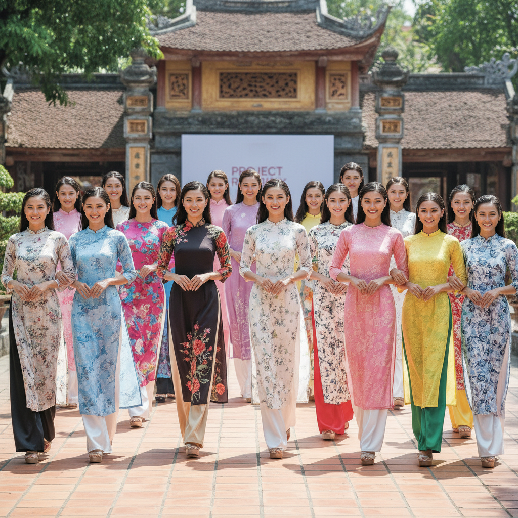 kiểu áo dài đẹp trẻ trung